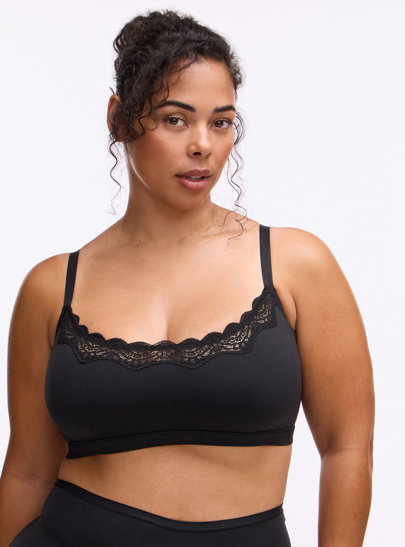 Butter Unlined Scoop Bralette, RICH BLACK, hi-res