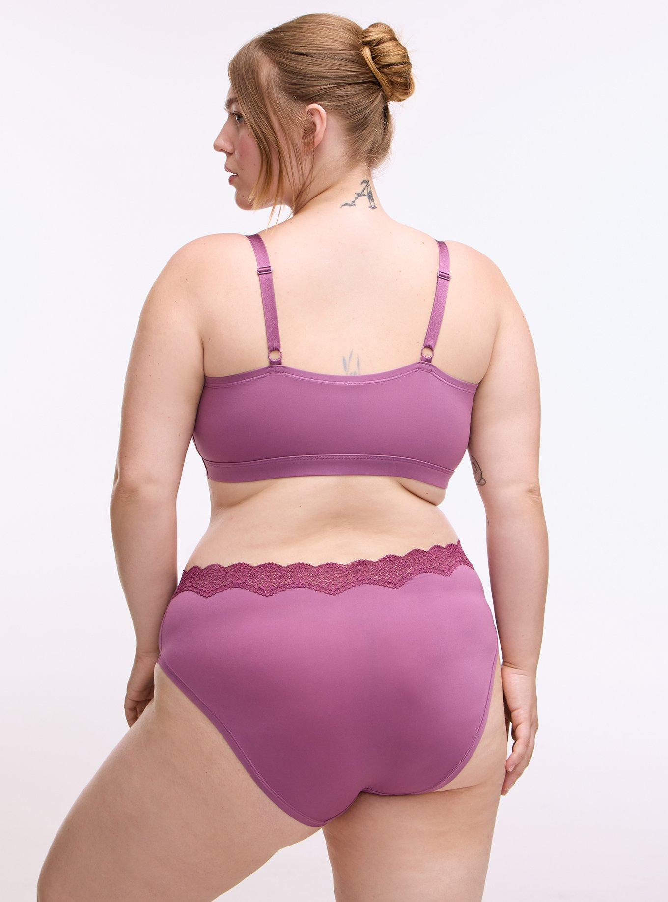 Butter Unlined Scoop Bralette, ARGYLE PURPLE, alternate