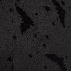 Unlined Flocked Bat High Neck Bralette, MOON BATS BLACK, swatch