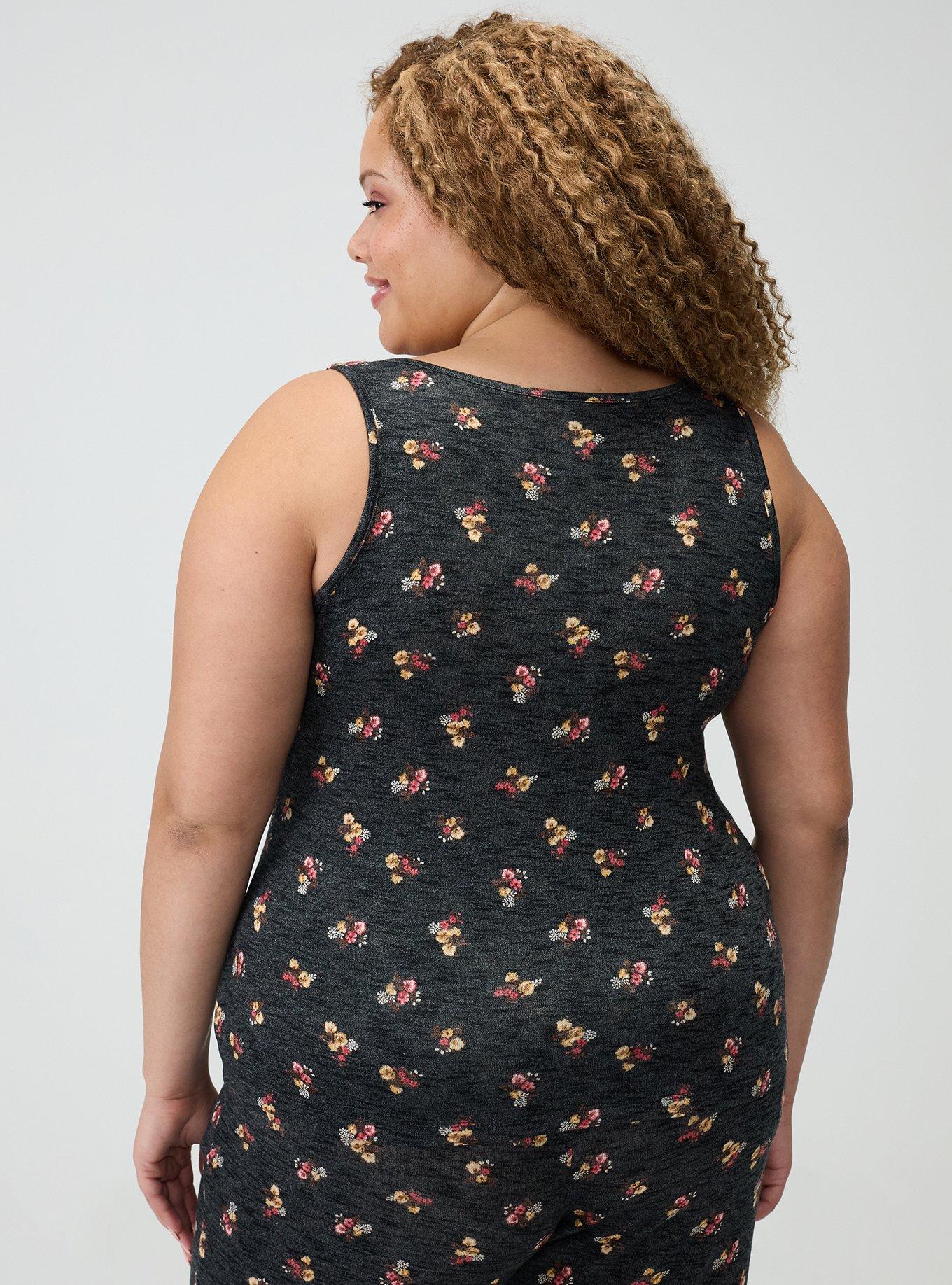 Hacci Lounge Tank, SANDY FLORAL BLACK, alternate