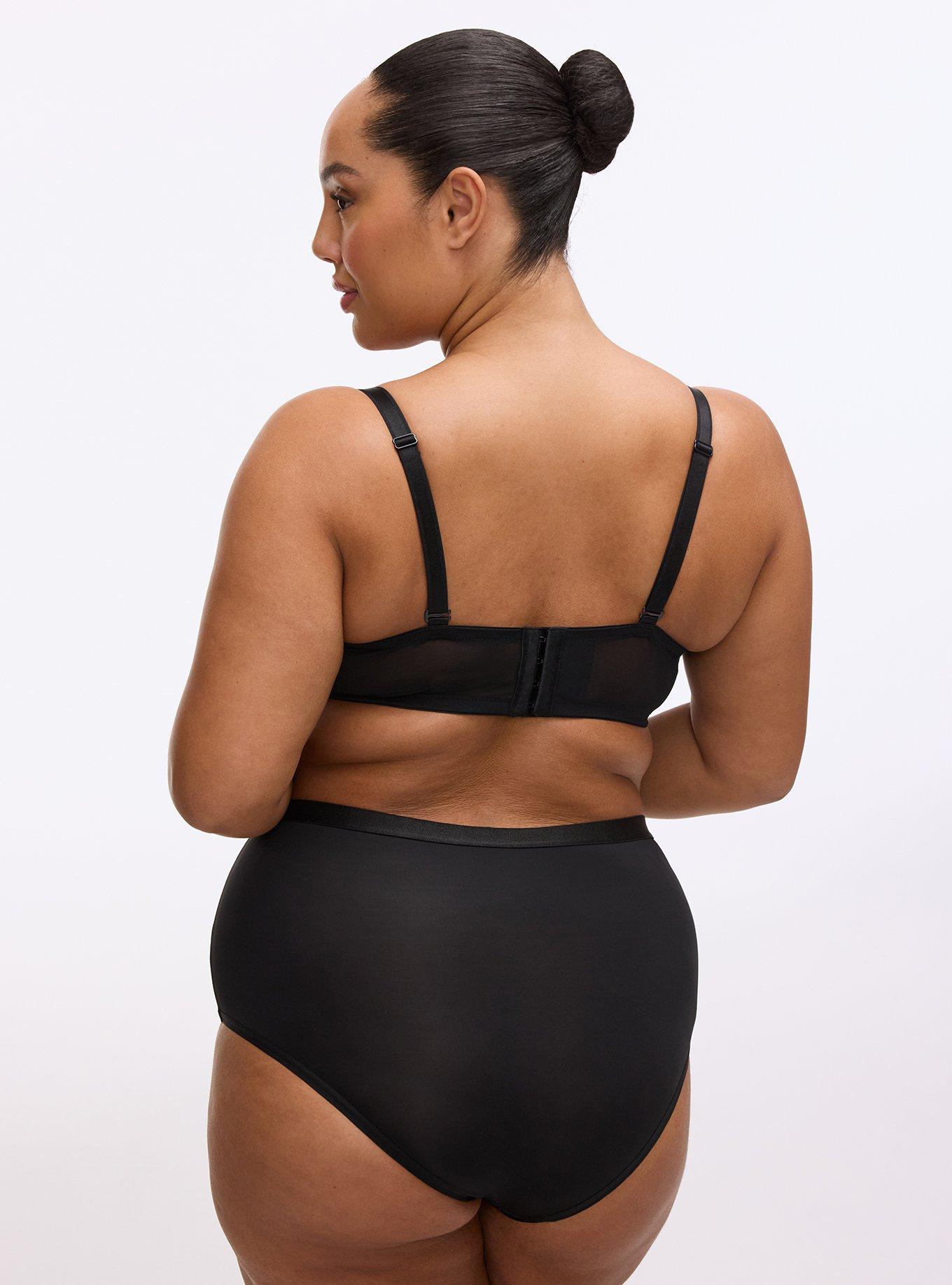 Plus Size Nightfall Balconette Lace Bra, RICH BLACK, alternate