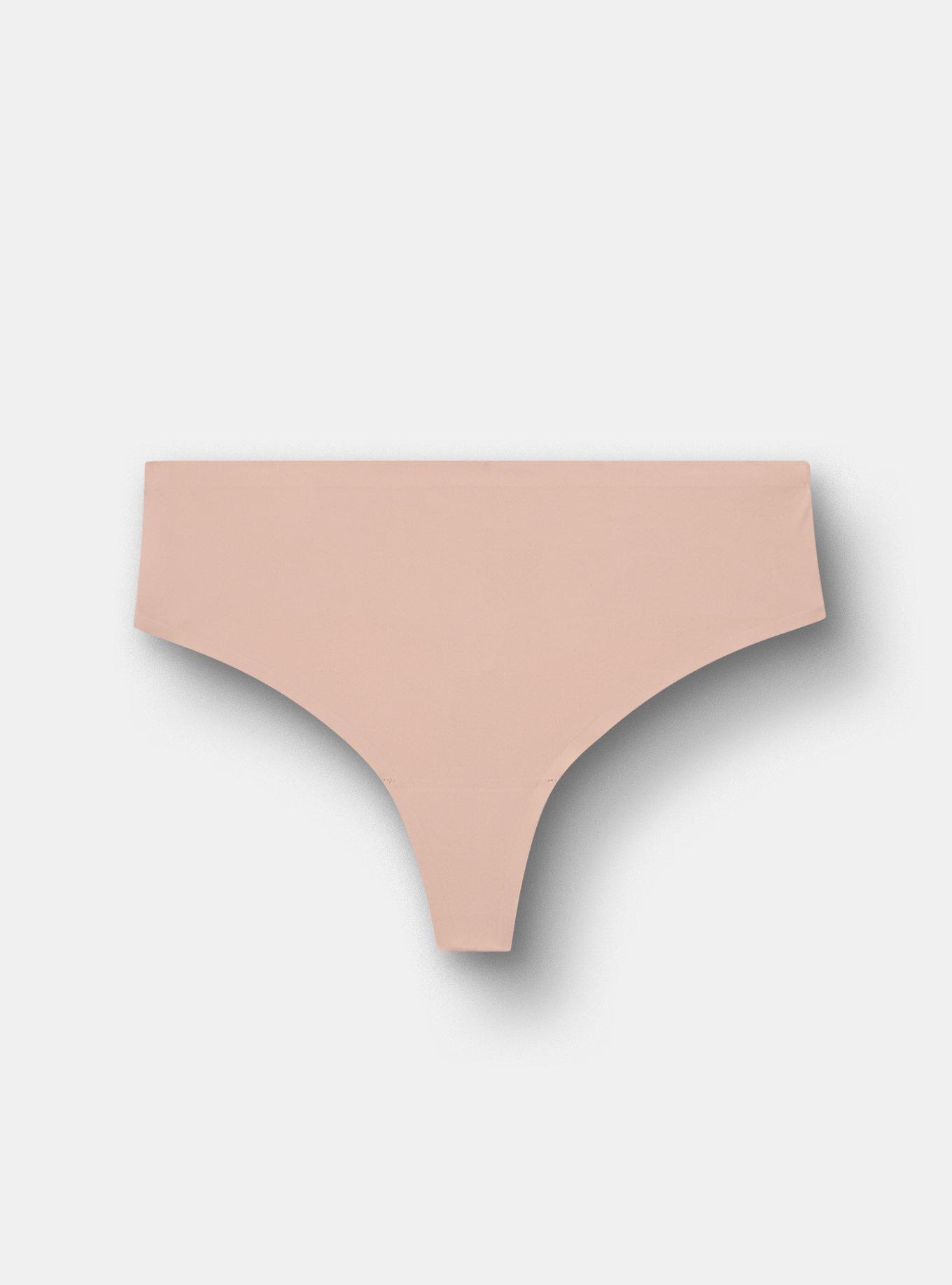 Cloud Mid-Rise Thong Panty, ROSE DUST, flat