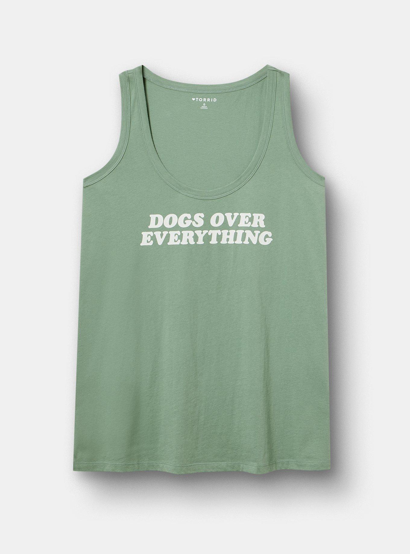 Heritage Jersey Scoop Tank, DOGS OVER EVERYTHING HEDGE GREEN, hi-res