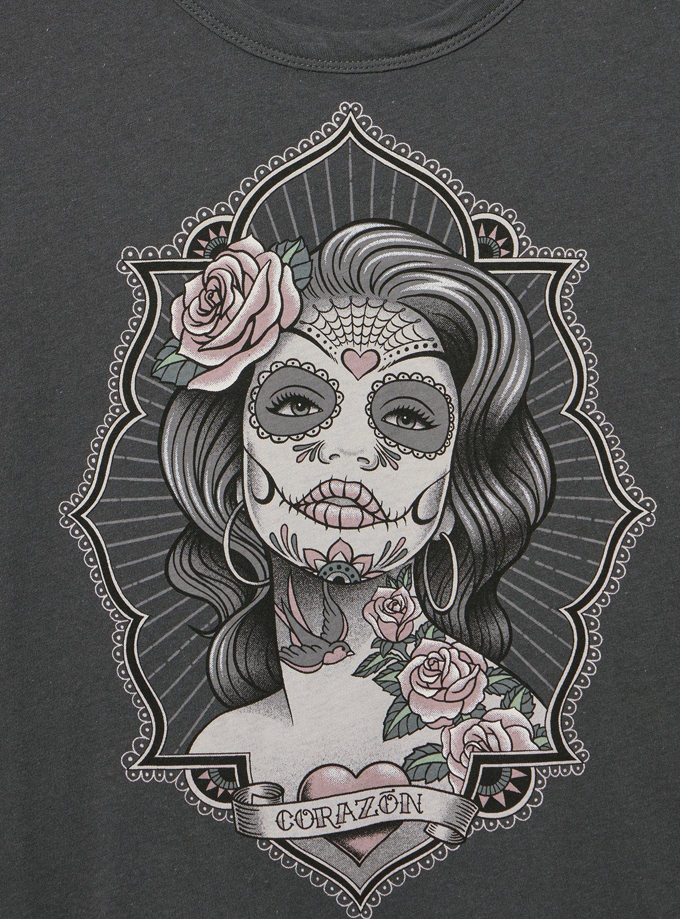 Heritage Jersey Scoop Tank, MUERTA CORAZON VINTAGE BLACK, alternate