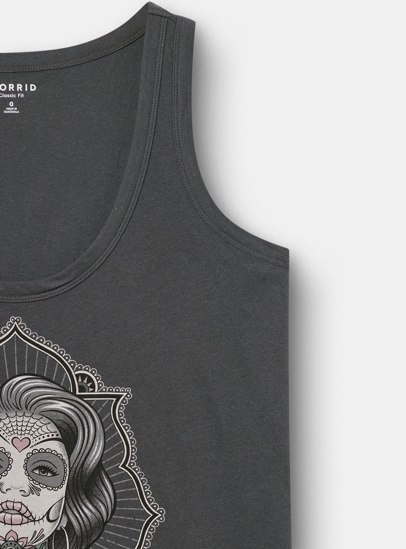 Heritage Jersey Scoop Tank, MUERTA CORAZON VINTAGE BLACK, alternate