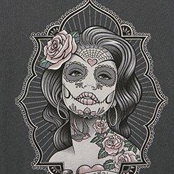 Heritage Jersey Scoop Tank, MUERTA CORAZON VINTAGE BLACK, swatch