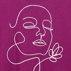 Heritage Jersey Scoop Tank, LINE FACE PLUM CASPIA, swatch