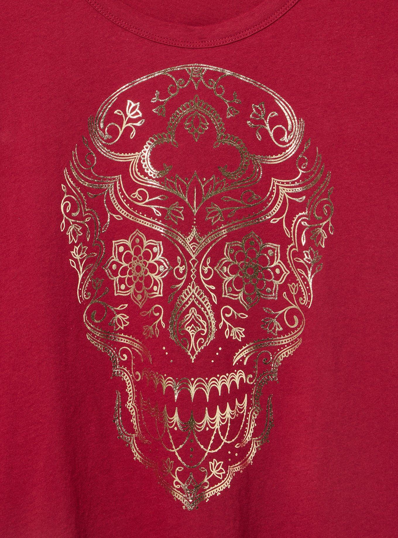 Heritage Jersey Scoop Tank, HENNA SKULL RUMBA RED, alternate