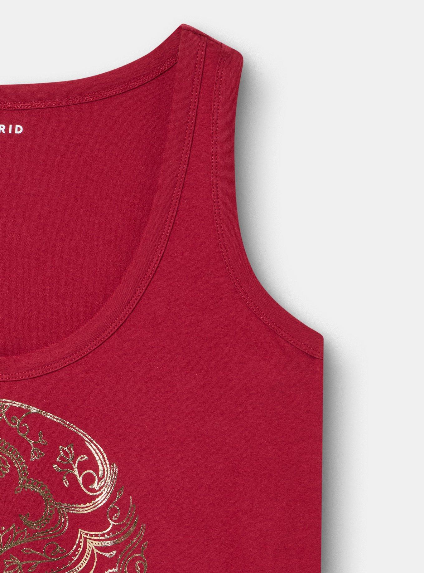 Heritage Jersey Scoop Tank, HENNA SKULL RUMBA RED, alternate