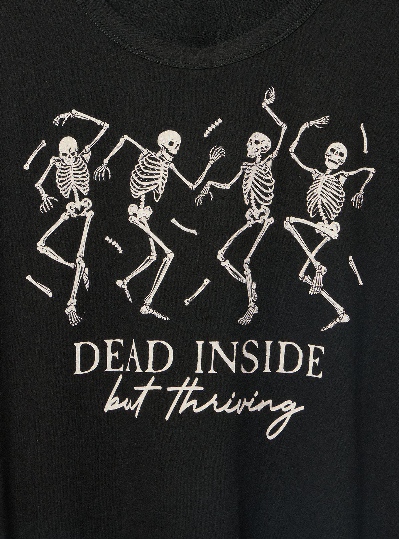 Plus Size Heritage Jersey Scoop Tank, SKELETON THRIVING DEEP BLACK, alternate