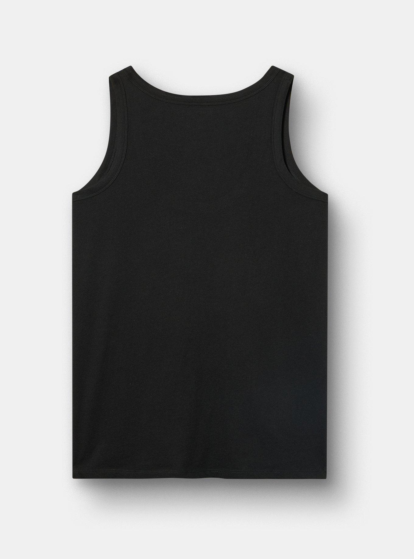 Plus Size Heritage Jersey Scoop Tank, SKELETON THRIVING DEEP BLACK, alternate