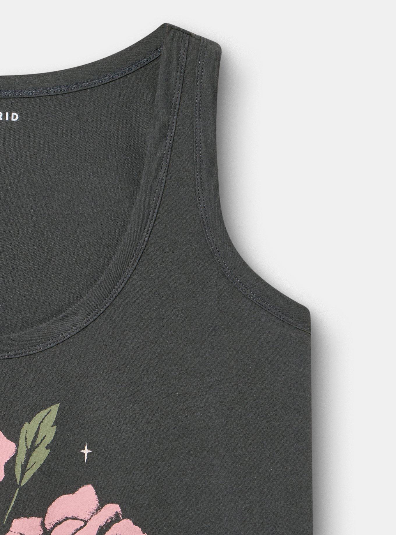 Heritage Jersey Scoop Tank, FLORAL STAR VINTAGE BLACK, alternate