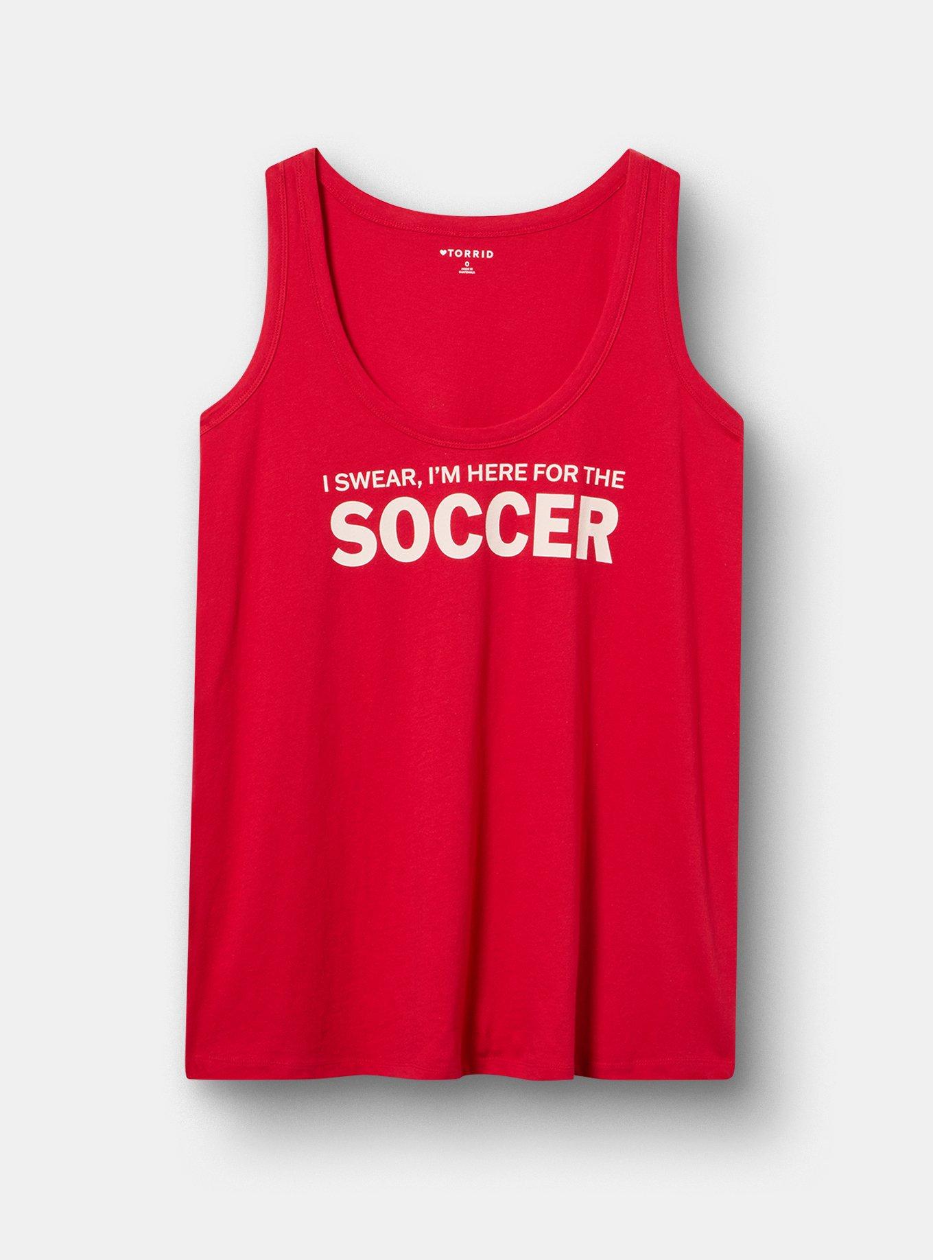 Heritage Jersey Scoop Tank, I SWEAR IM HERE FOR THE SOCCER JESTER RED, hi-res