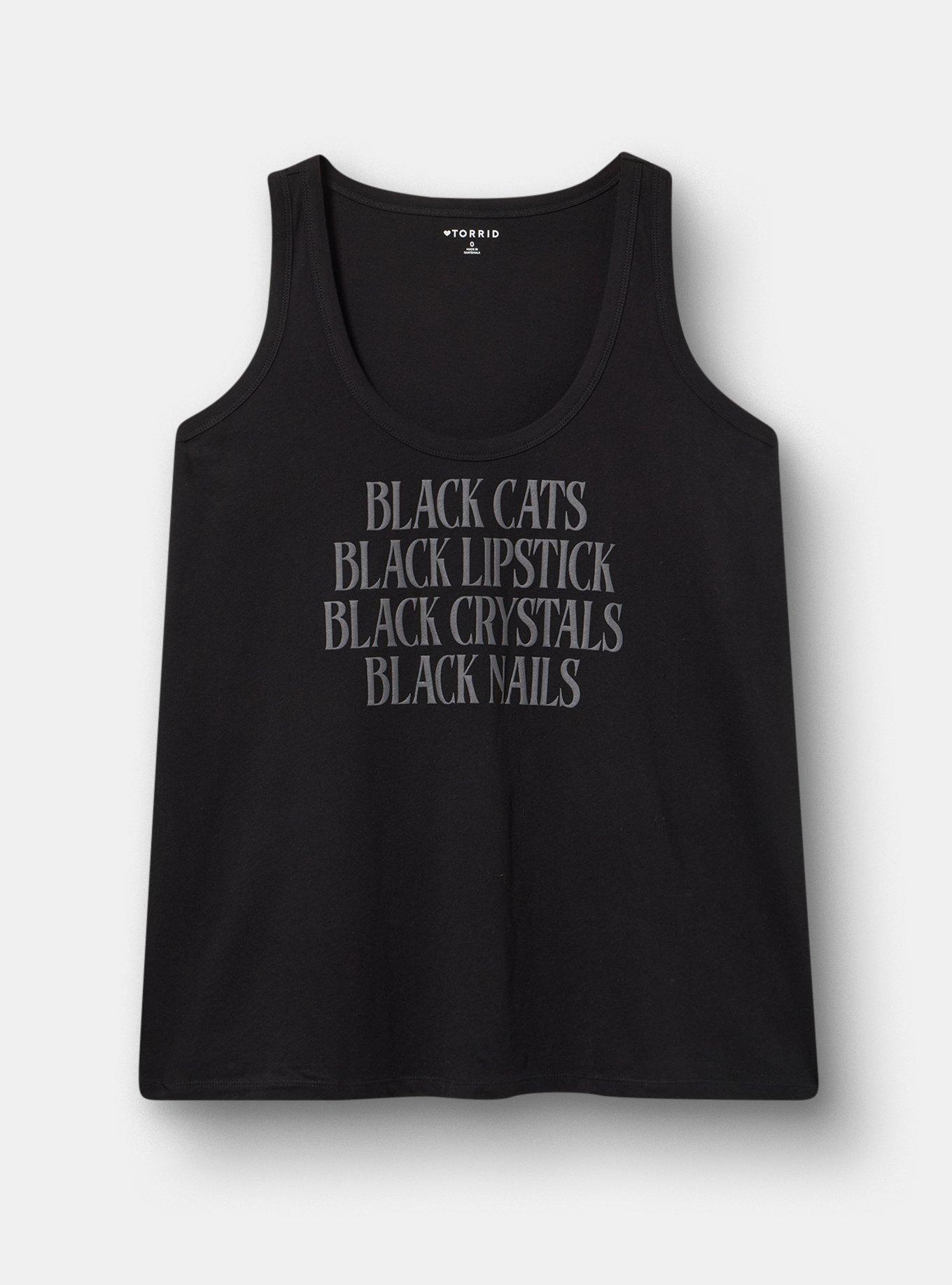 Heritage Jersey Scoop Tank, BLACK CATS DEEP BLACK, hi-res