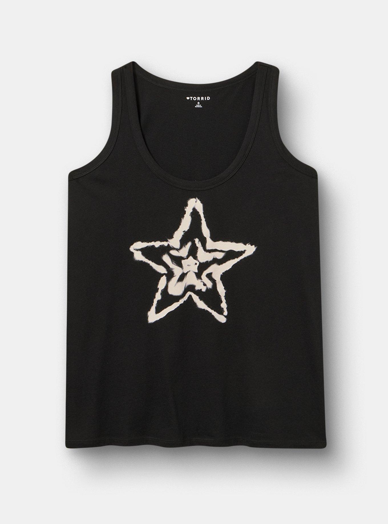 Heritage Jersey Scoop Tank, TIE DYE STAR DEEP BLACK, hi-res