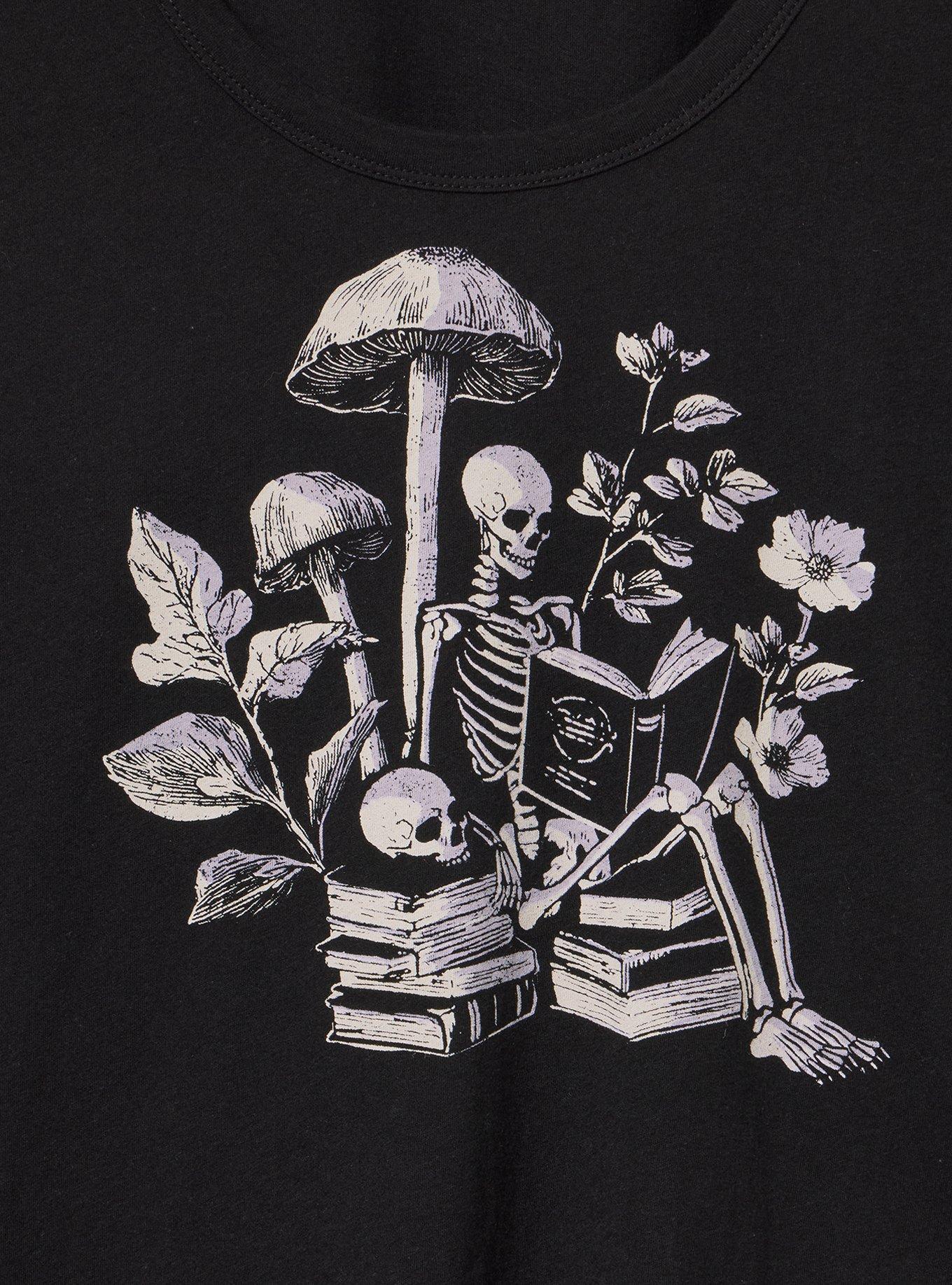 Heritage Jersey Scoop Tank, FLOWER SKELETON READING DEEP BLACK, alternate