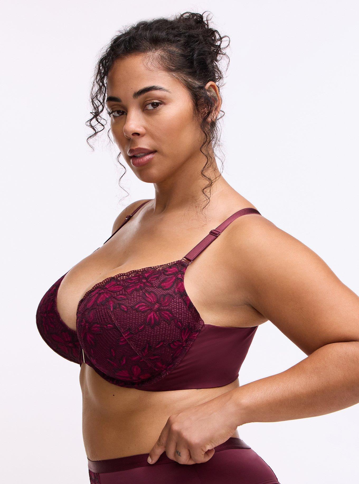 Plunge Push-Up Ava Lace Bra, FIG, alternate