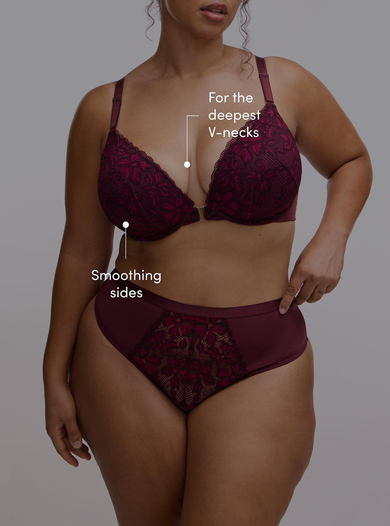 Plunge Push-Up Ava Lace Bra, FIG, alternate