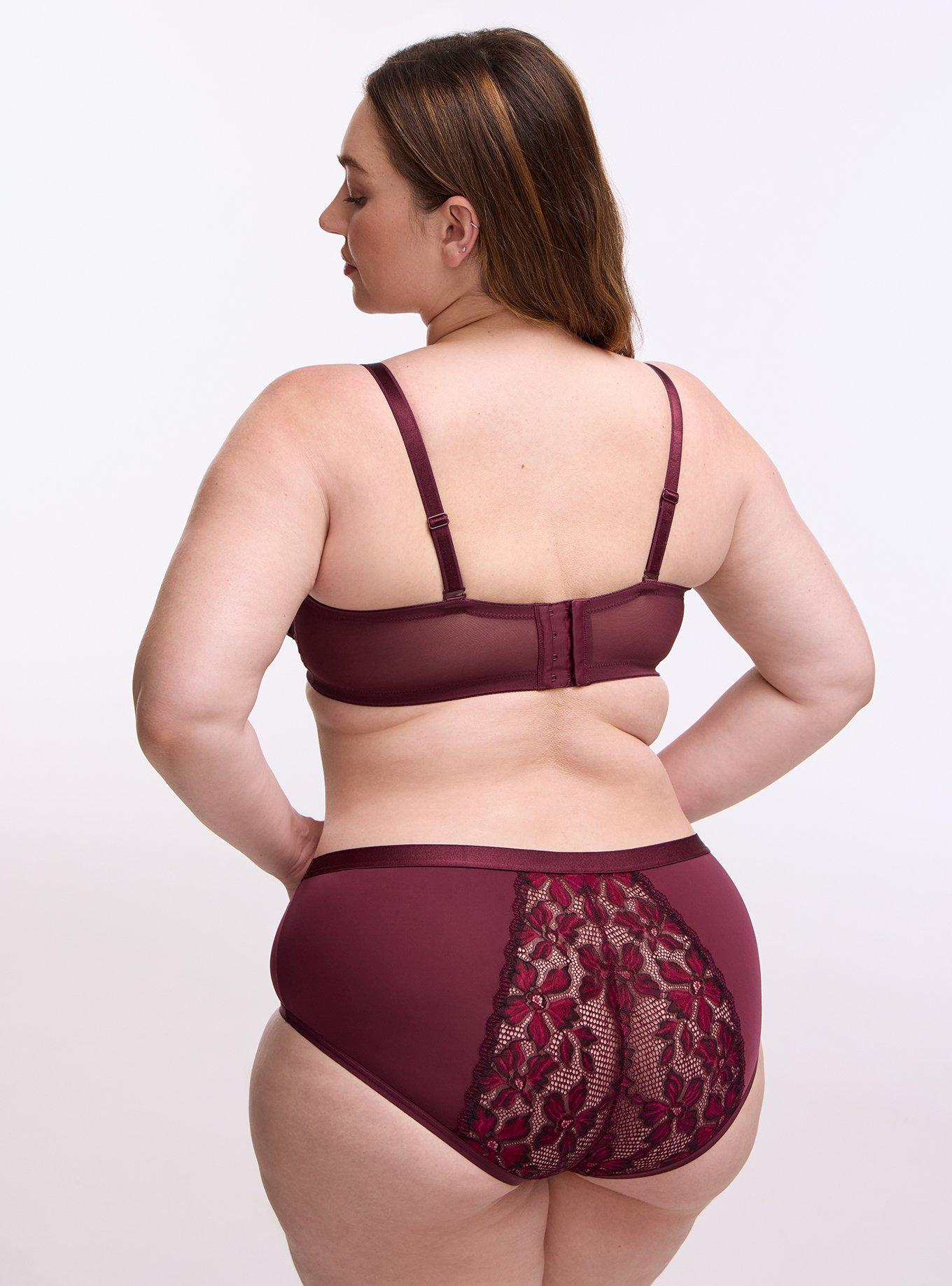 Full Coverage Unlined Ava Lace Bra, FIG, alternate