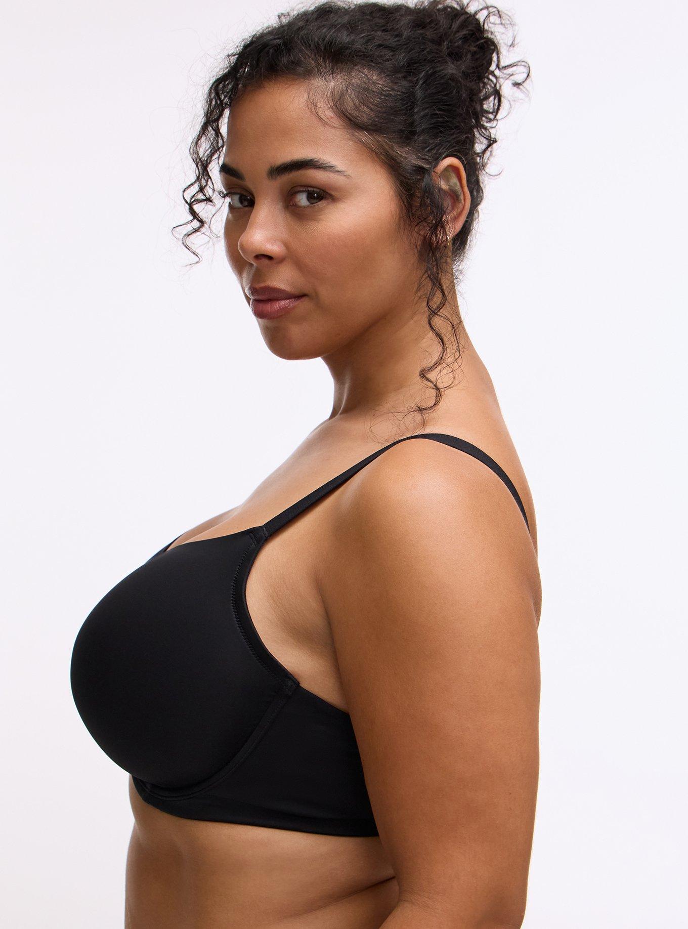 Plus Size Full Coverage Lightly Lined Bra, RICH BLACK, alternate