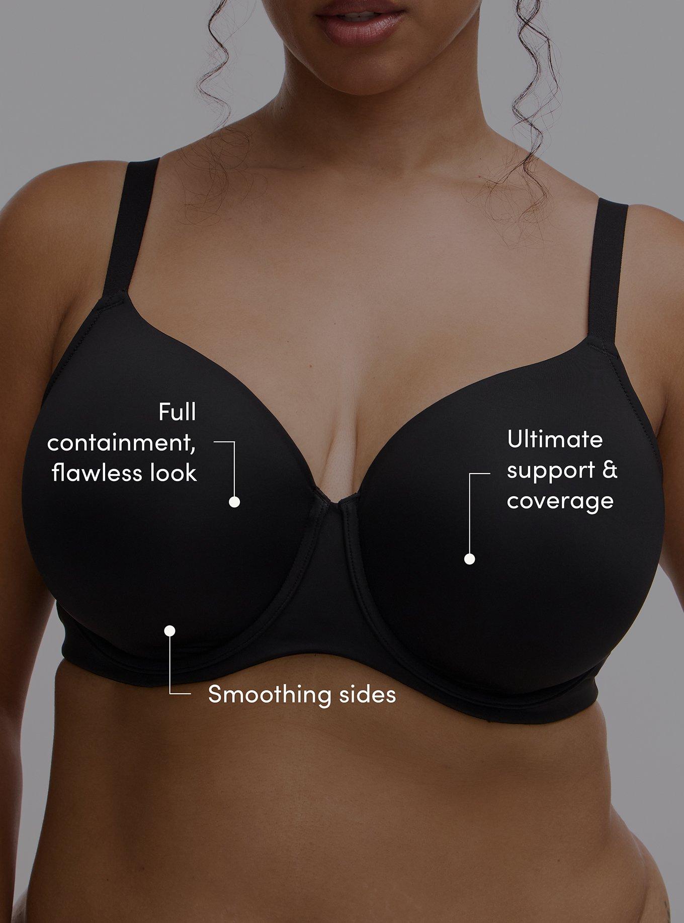 Plus Size Full Coverage Lightly Lined Bra, RICH BLACK, alternate