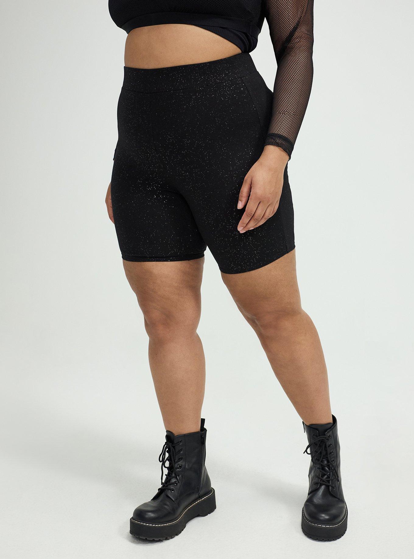7'' Glitter Bike Short, DEEP BLACK, alternate