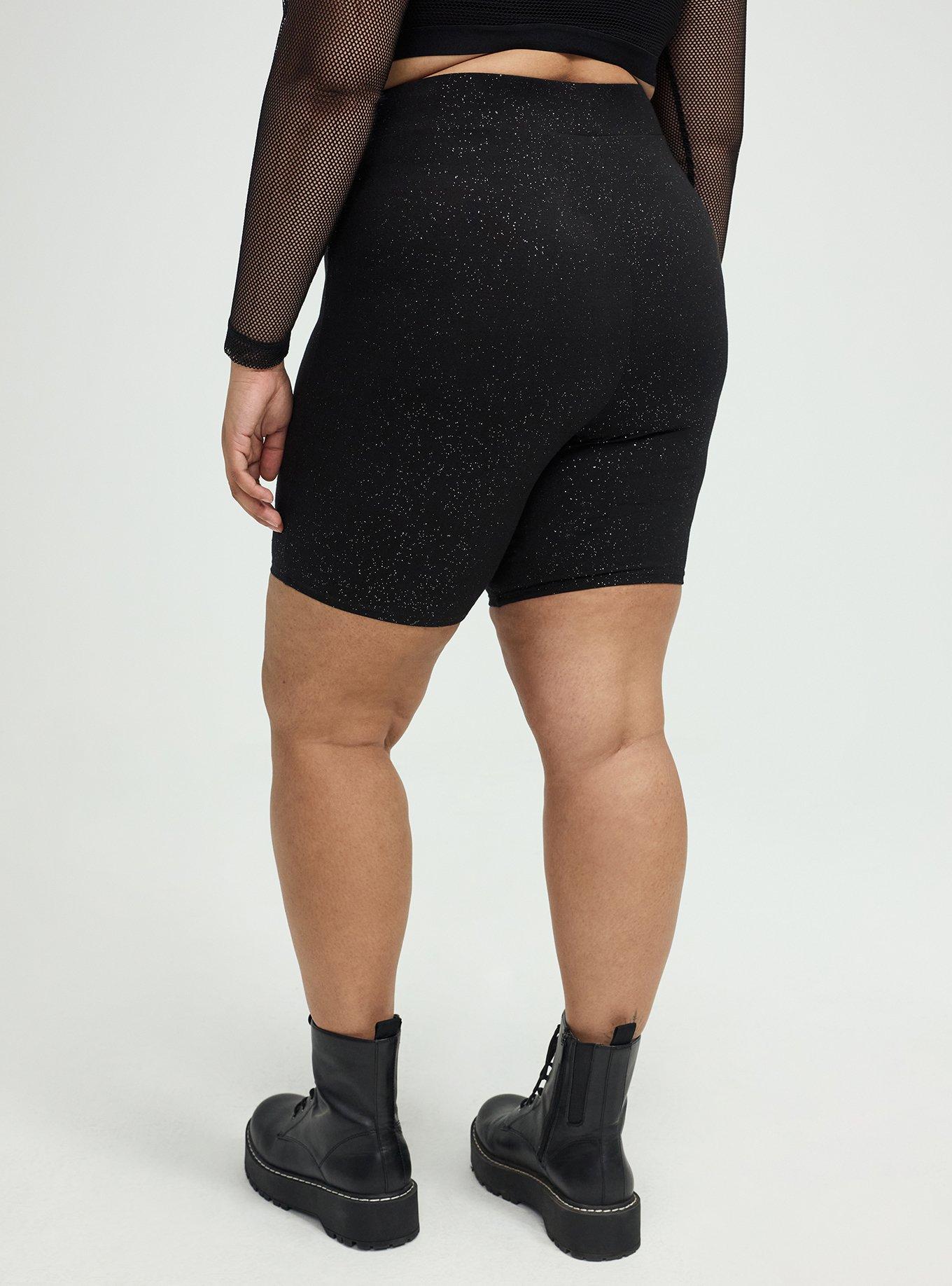 7'' Glitter Bike Short, DEEP BLACK, alternate