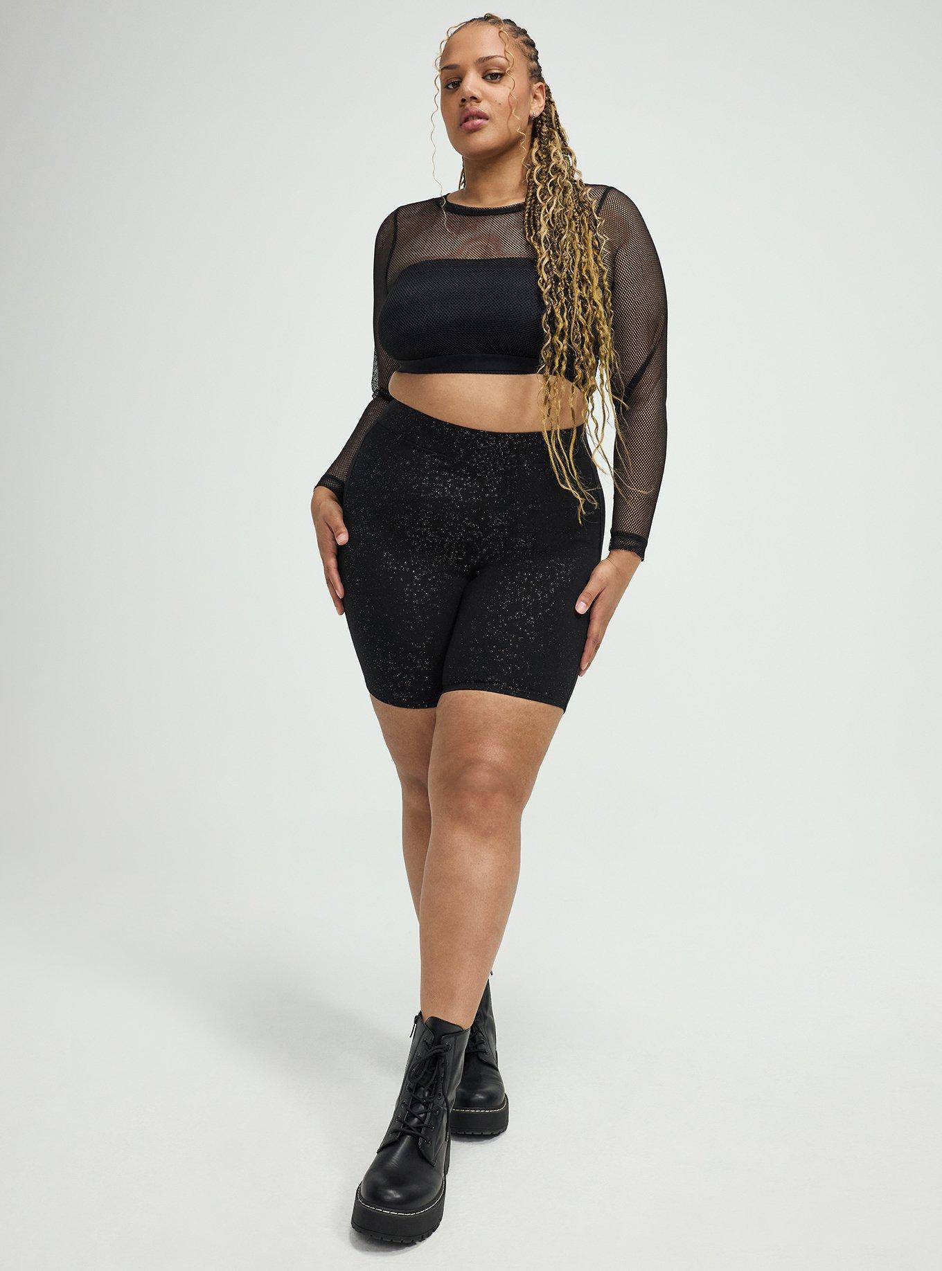 7'' Glitter Bike Short, DEEP BLACK, alternate