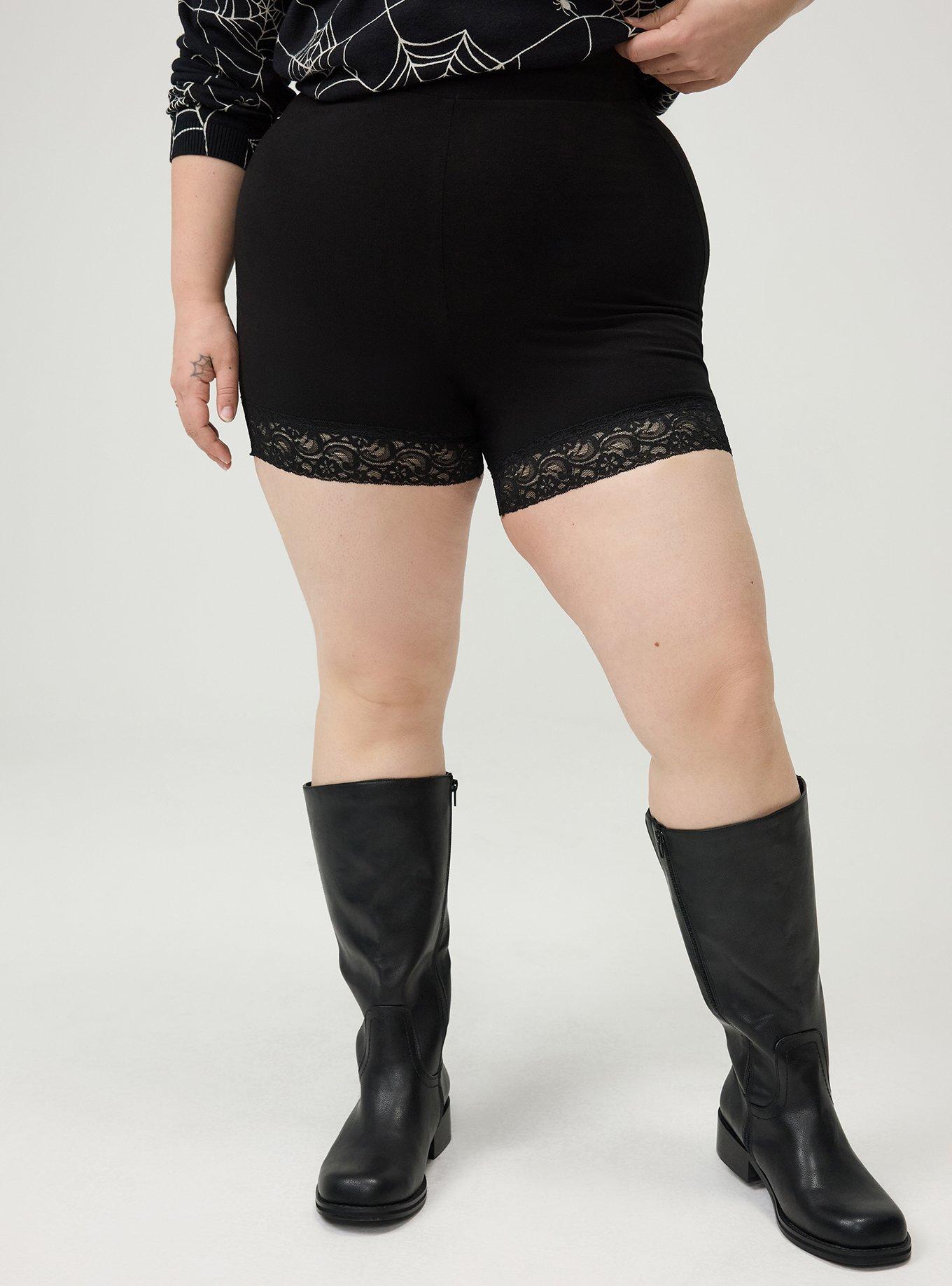 5'' Lace Hem Short, DEEP BLACK, alternate