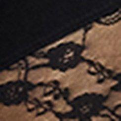 Plus Size Pedal Pusher Lace Legging, DEEP BLACK, swatch