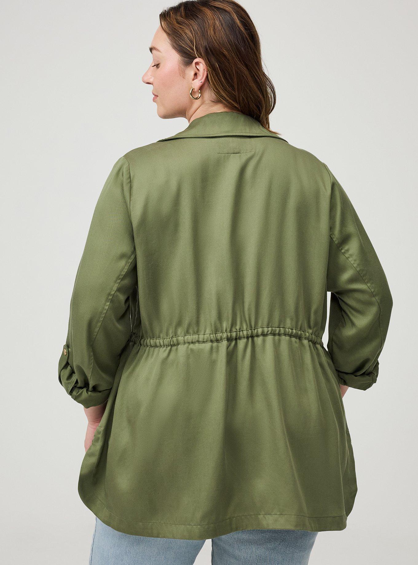 Lightweight Twill Anorak Jacket, OLIVINE, alternate