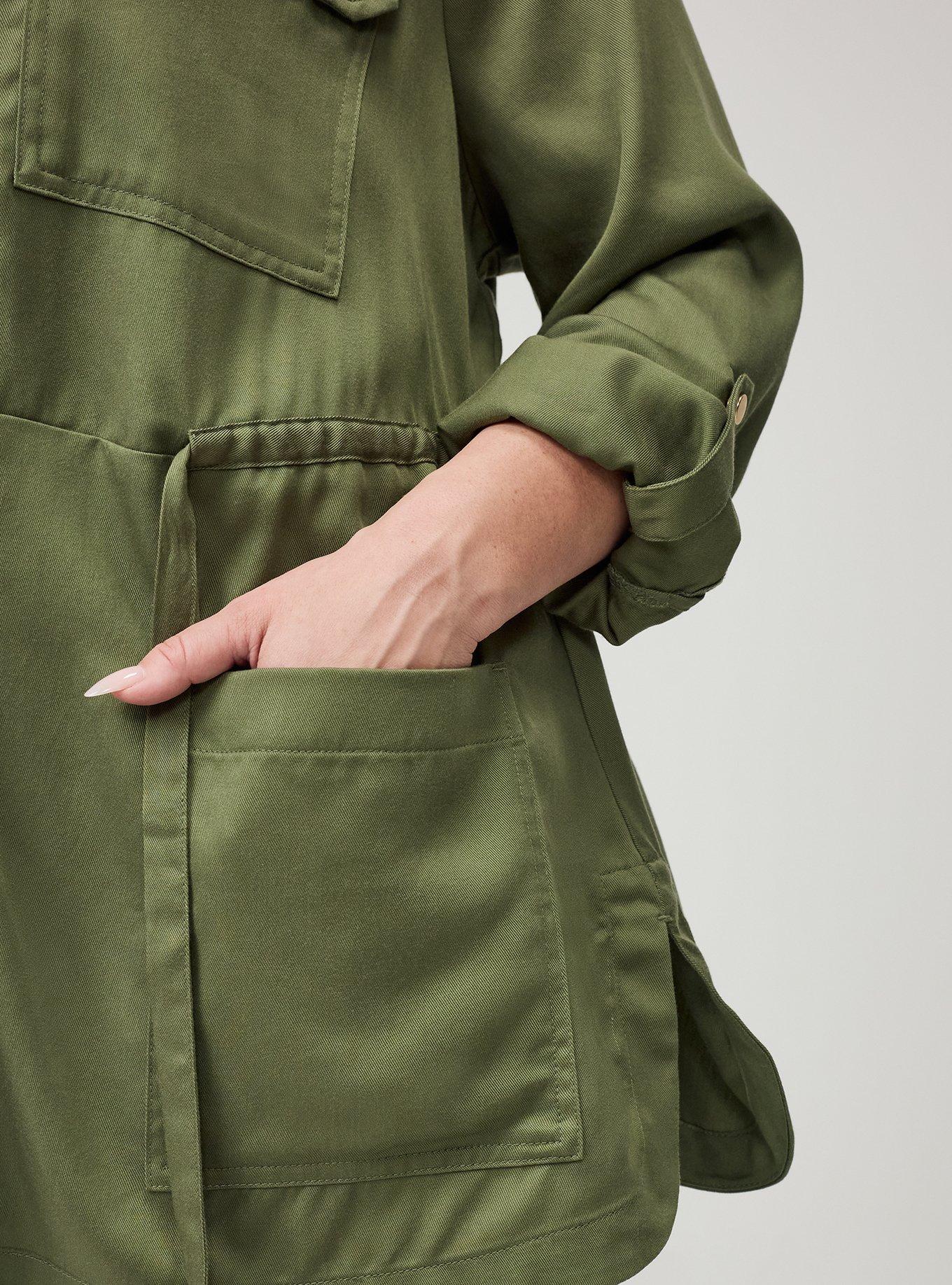 Lightweight Twill Anorak Jacket, OLIVINE, alternate