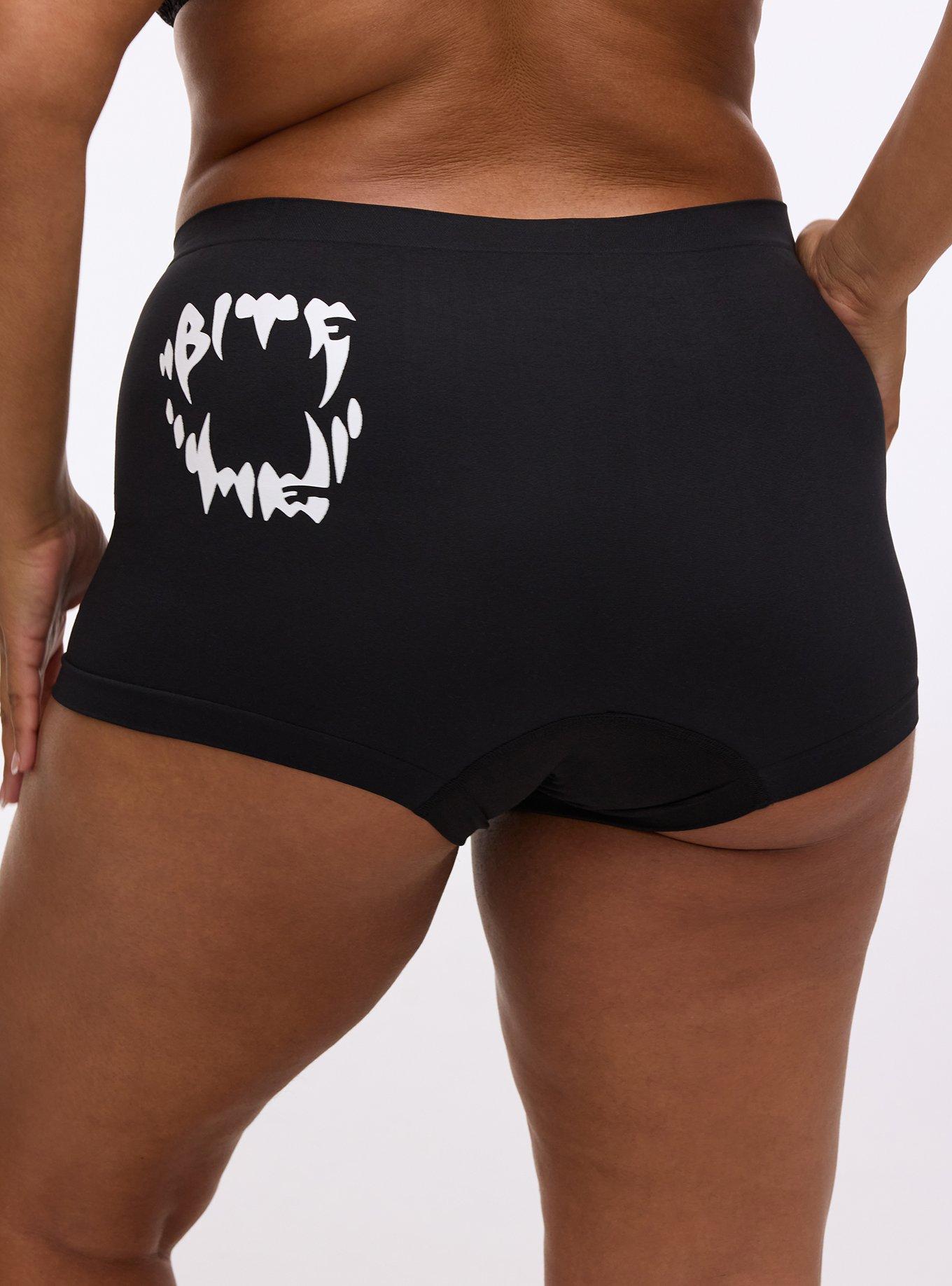 Seamless Smooth Mid-Rise Boyshort Panty, BITE ME SHARP BLACK, alternate