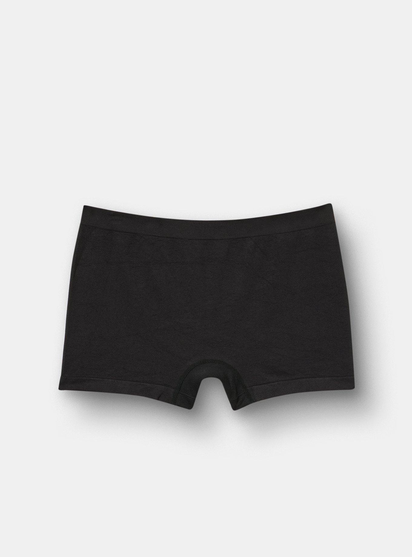 Seamless Smooth Mid-Rise Boyshort Panty, BITE ME SHARP BLACK, hi-res