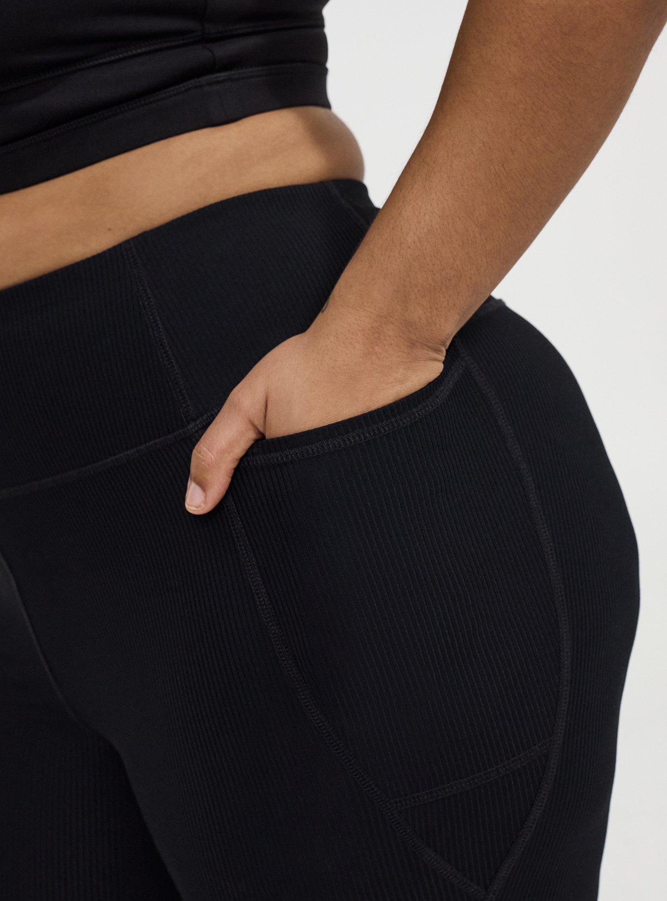 TRU Performance Rib Capri Legging, DEEP BLACK, alternate