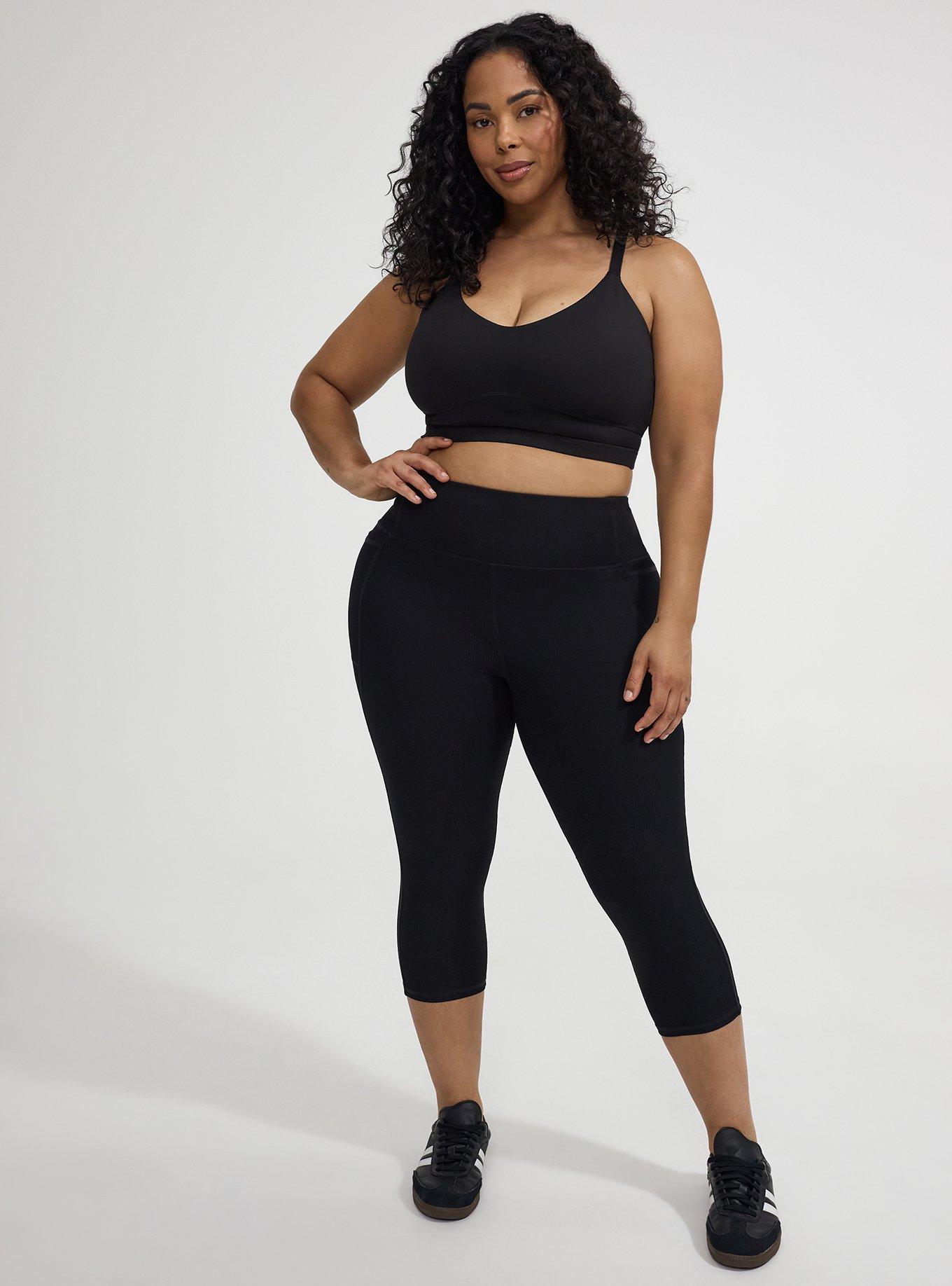 TRU Performance Rib Capri Legging, DEEP BLACK, hi-res
