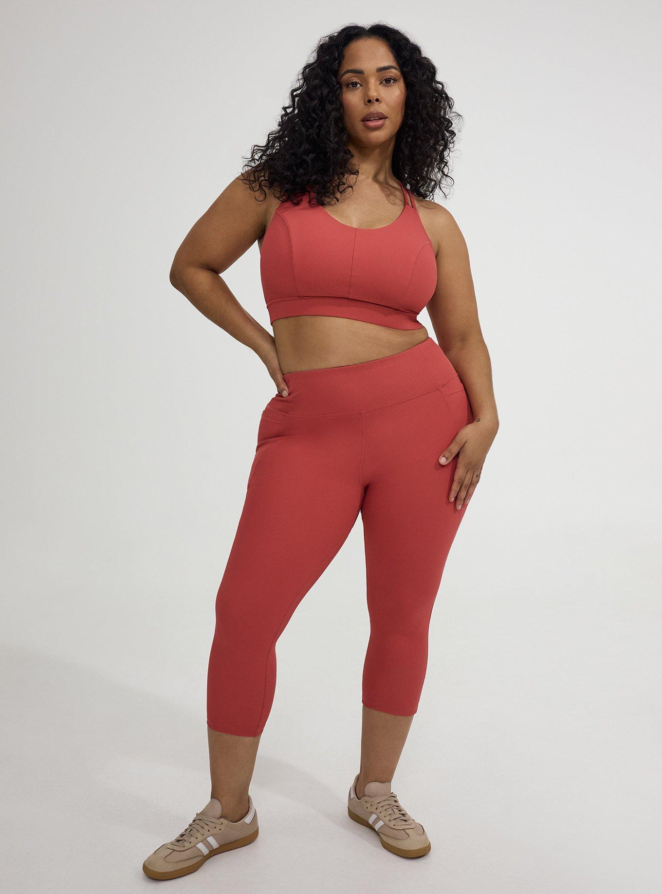 TRU Performance Rib Capri Legging, HOLLY BERRY, alternate