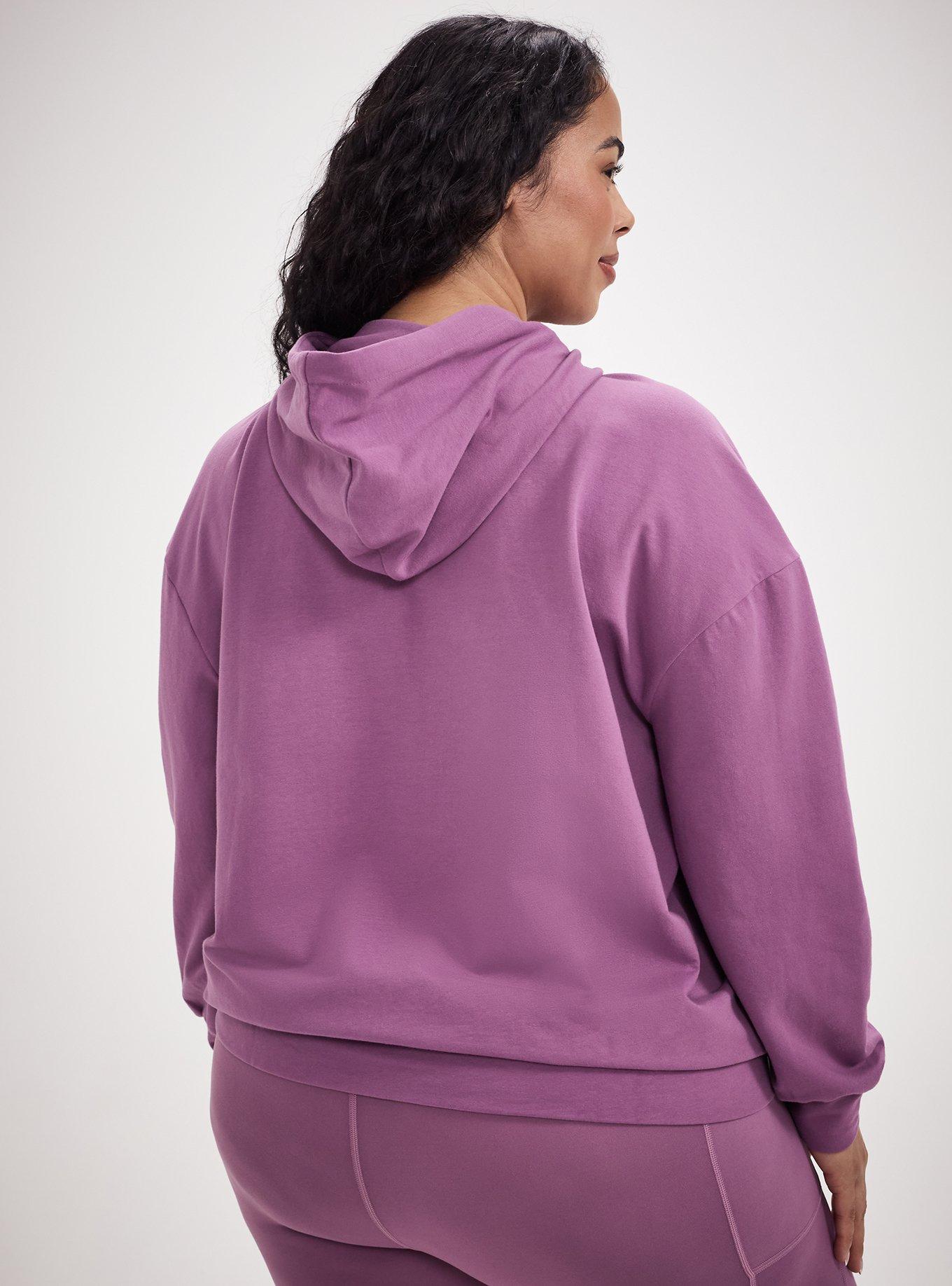 TRU Everyday Fleece Relaxed Zip-Up Hoodie, ARGYLE PURPLE, alternate
