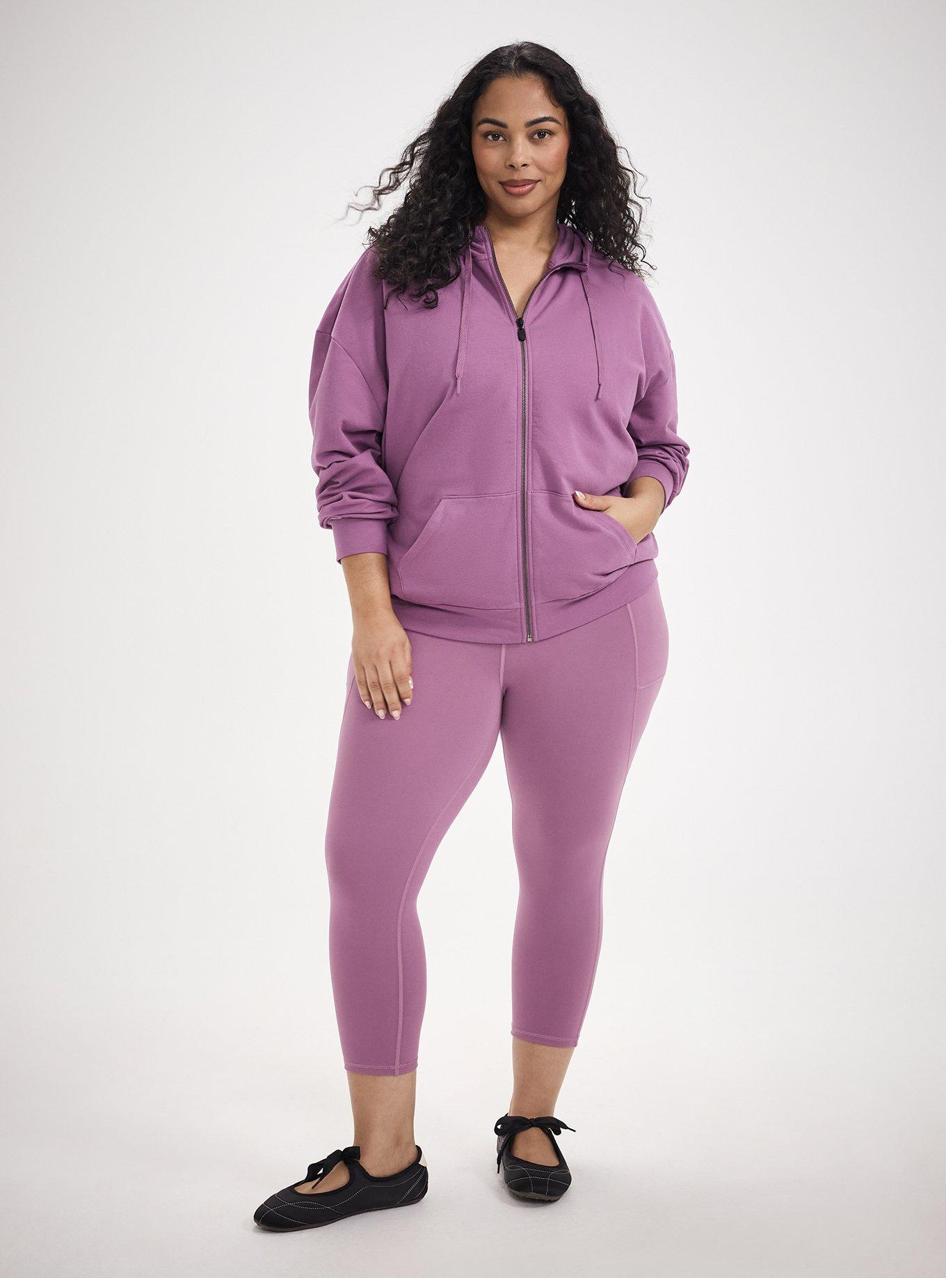 TRU Everyday Fleece Relaxed Zip-Up Hoodie, ARGYLE PURPLE, alternate
