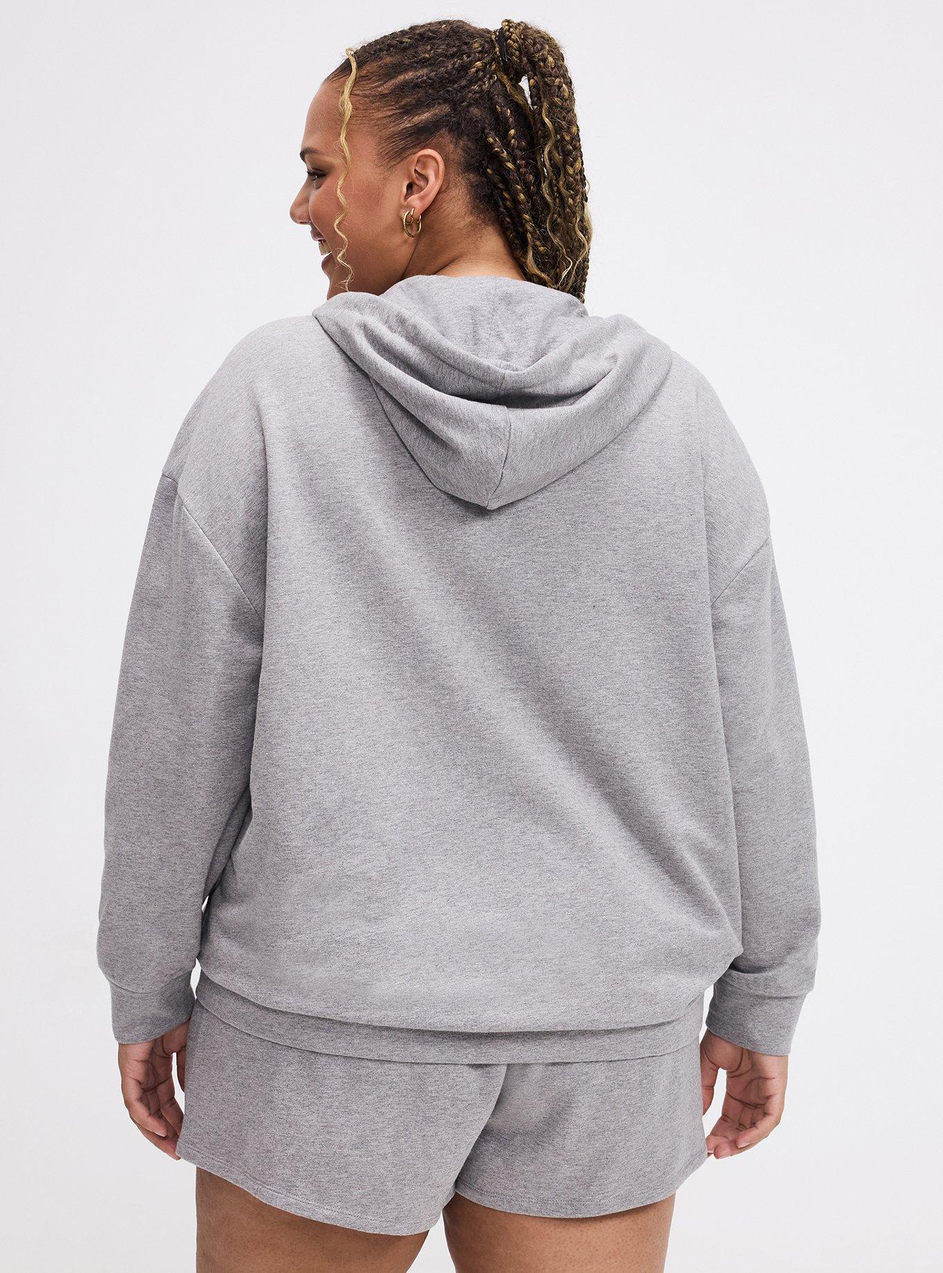 TRU Everyday Fleece Relaxed Zip-Up Hoodie, MED HEATHER GREY, alternate