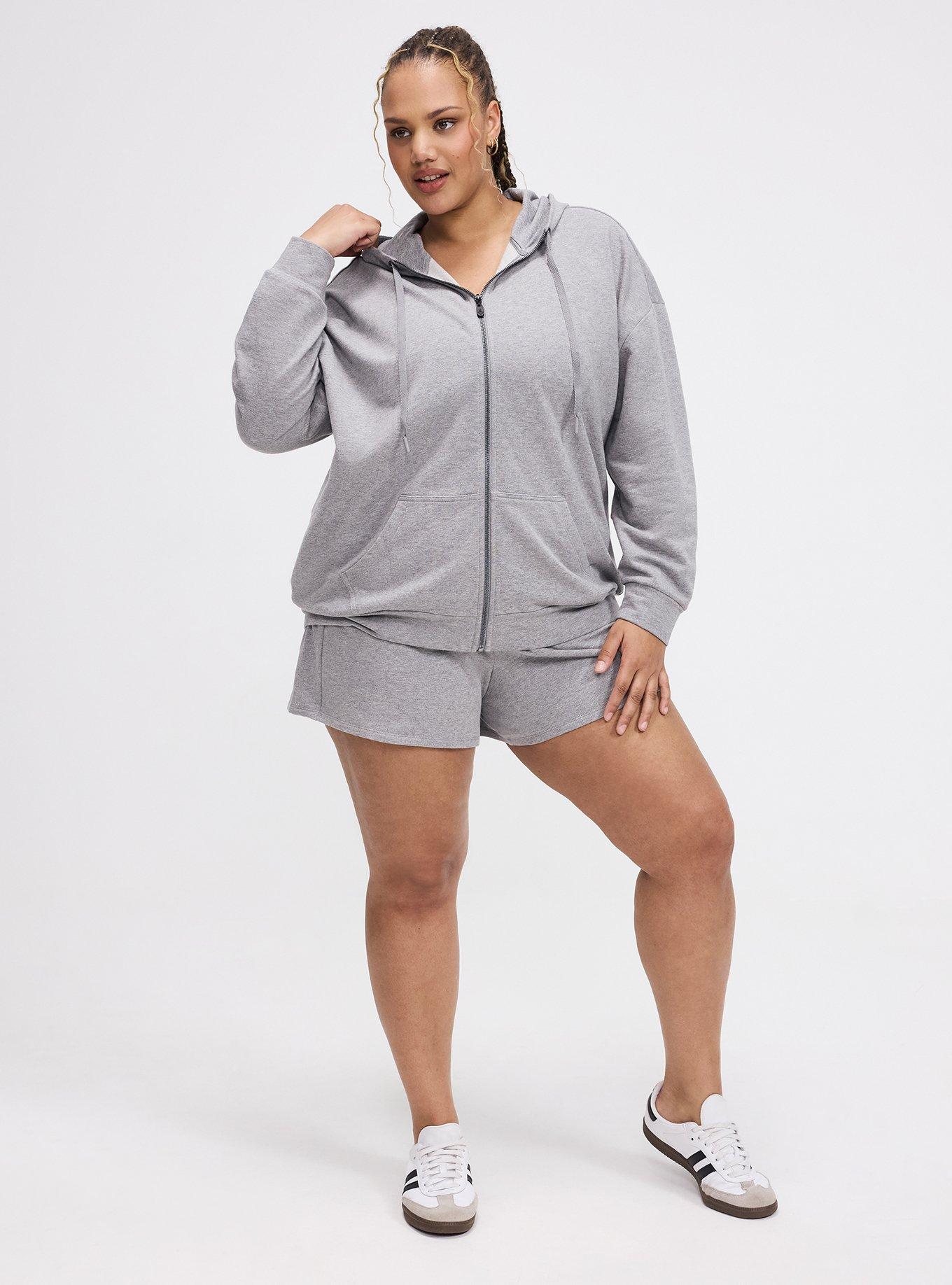 TRU Everyday Fleece Relaxed Zip-Up Hoodie, MED HEATHER GREY, alternate