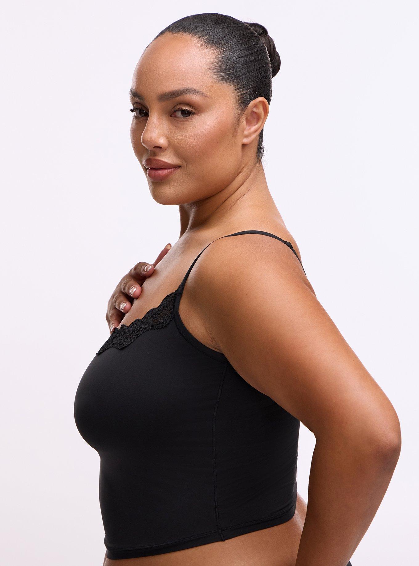 Butter & Lace Crop Tank, RICH BLACK, alternate