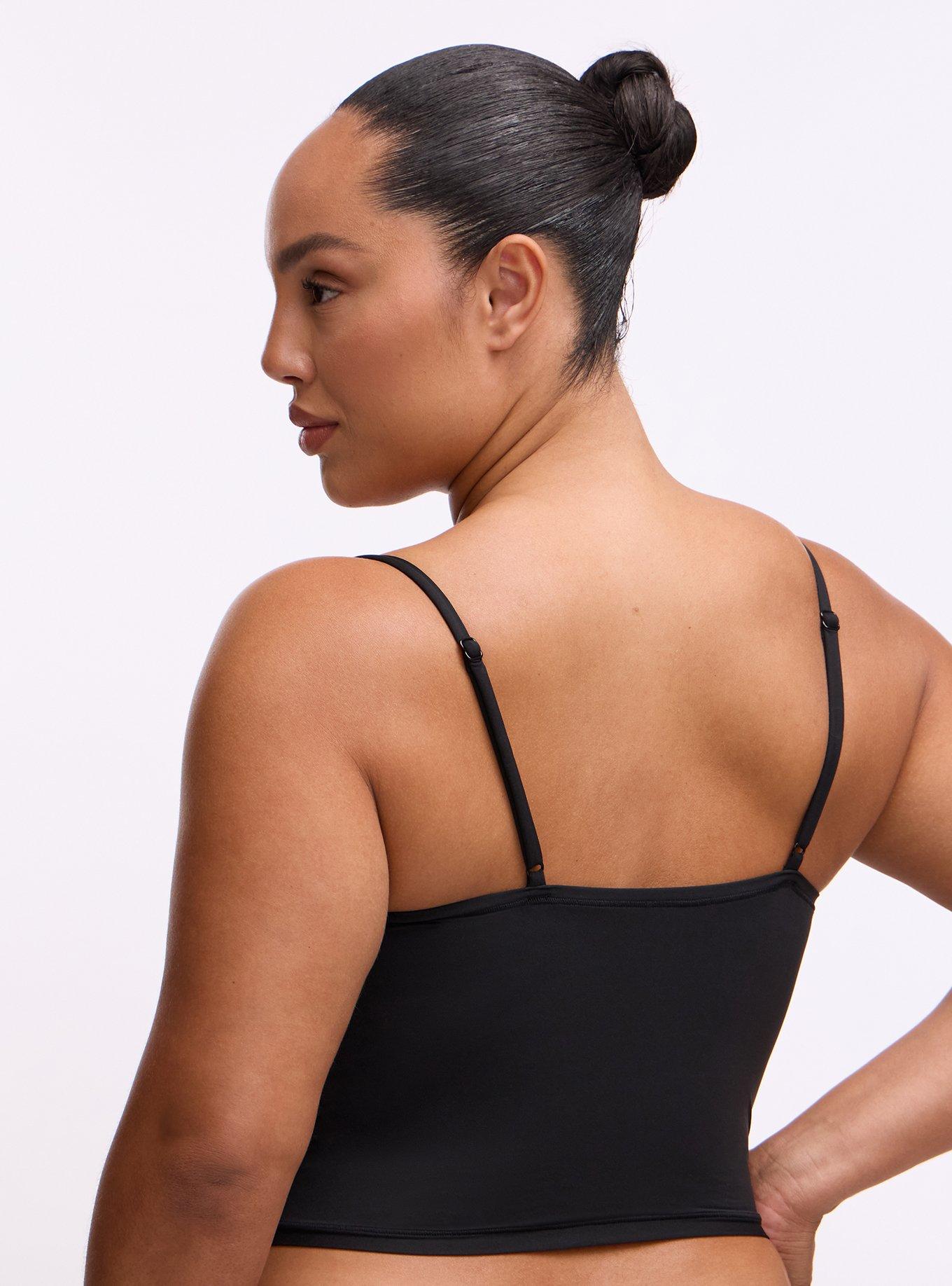 Butter & Lace Crop Tank, RICH BLACK, alternate