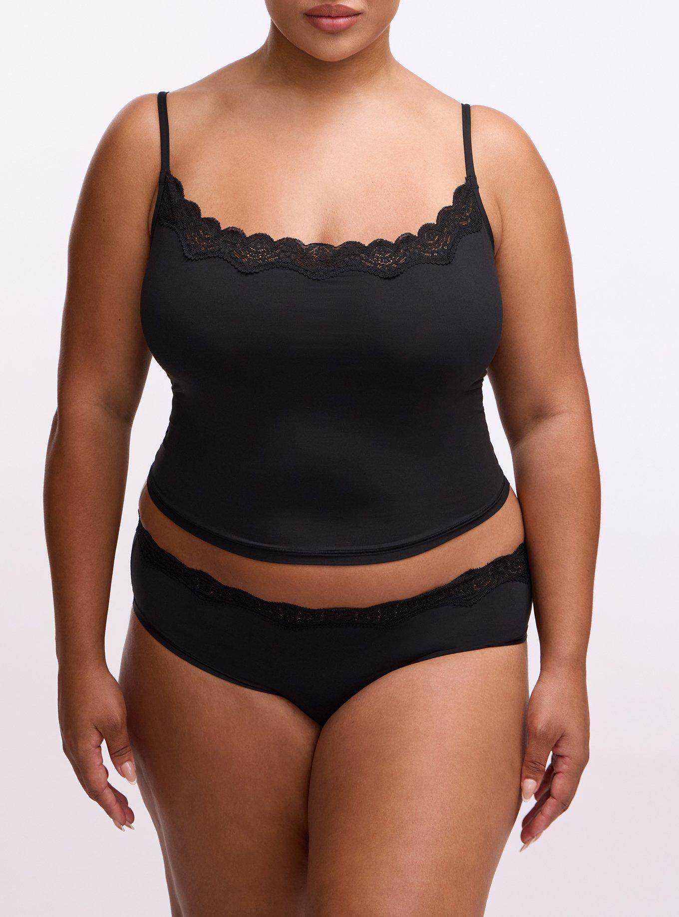 Butter & Lace Crop Tank, RICH BLACK, alternate