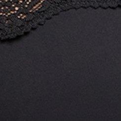 Butter & Lace Crop Tank, RICH BLACK, swatch