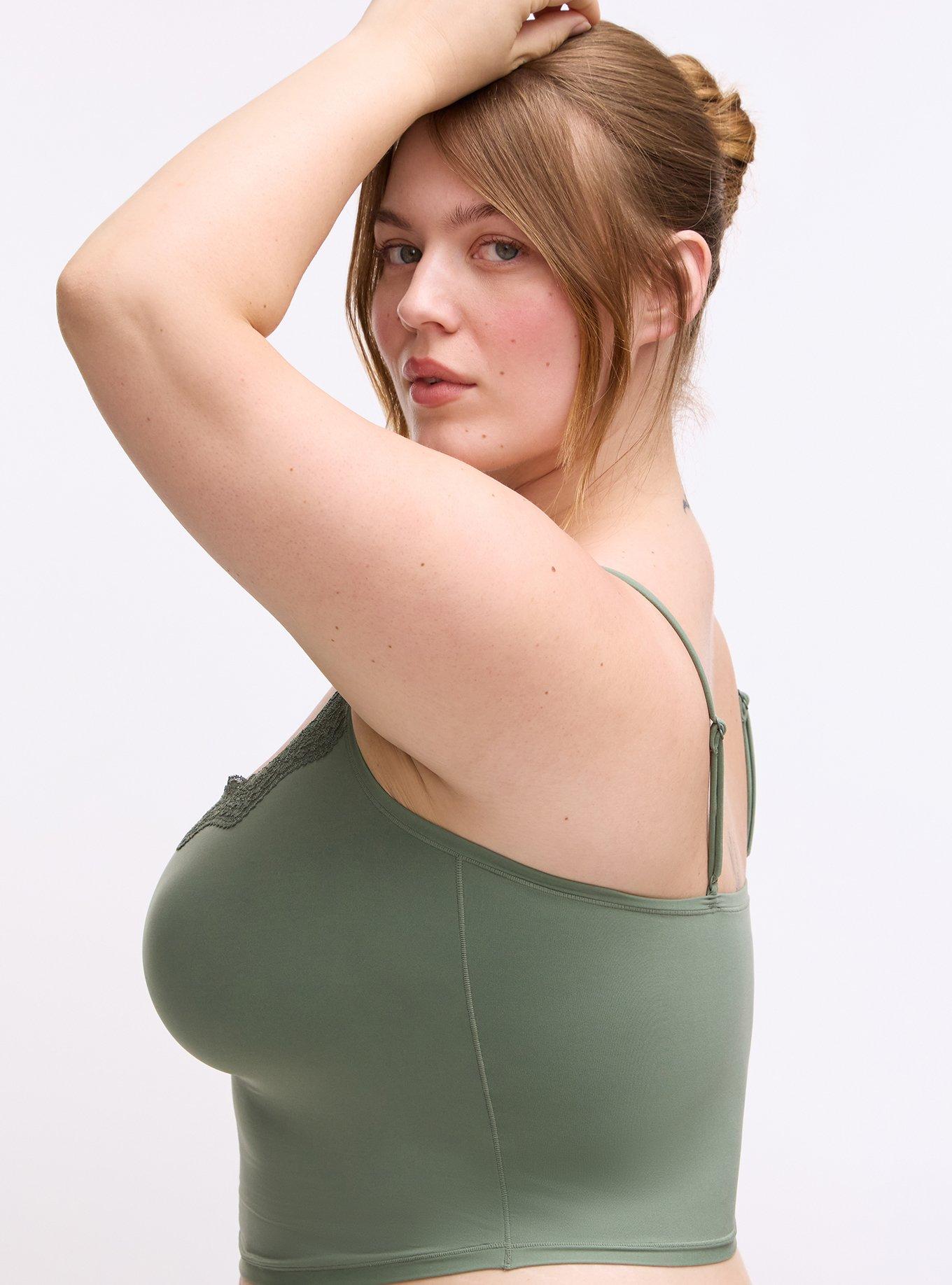 Butter & Lace Crop Tank, AGAVE GREEN, alternate