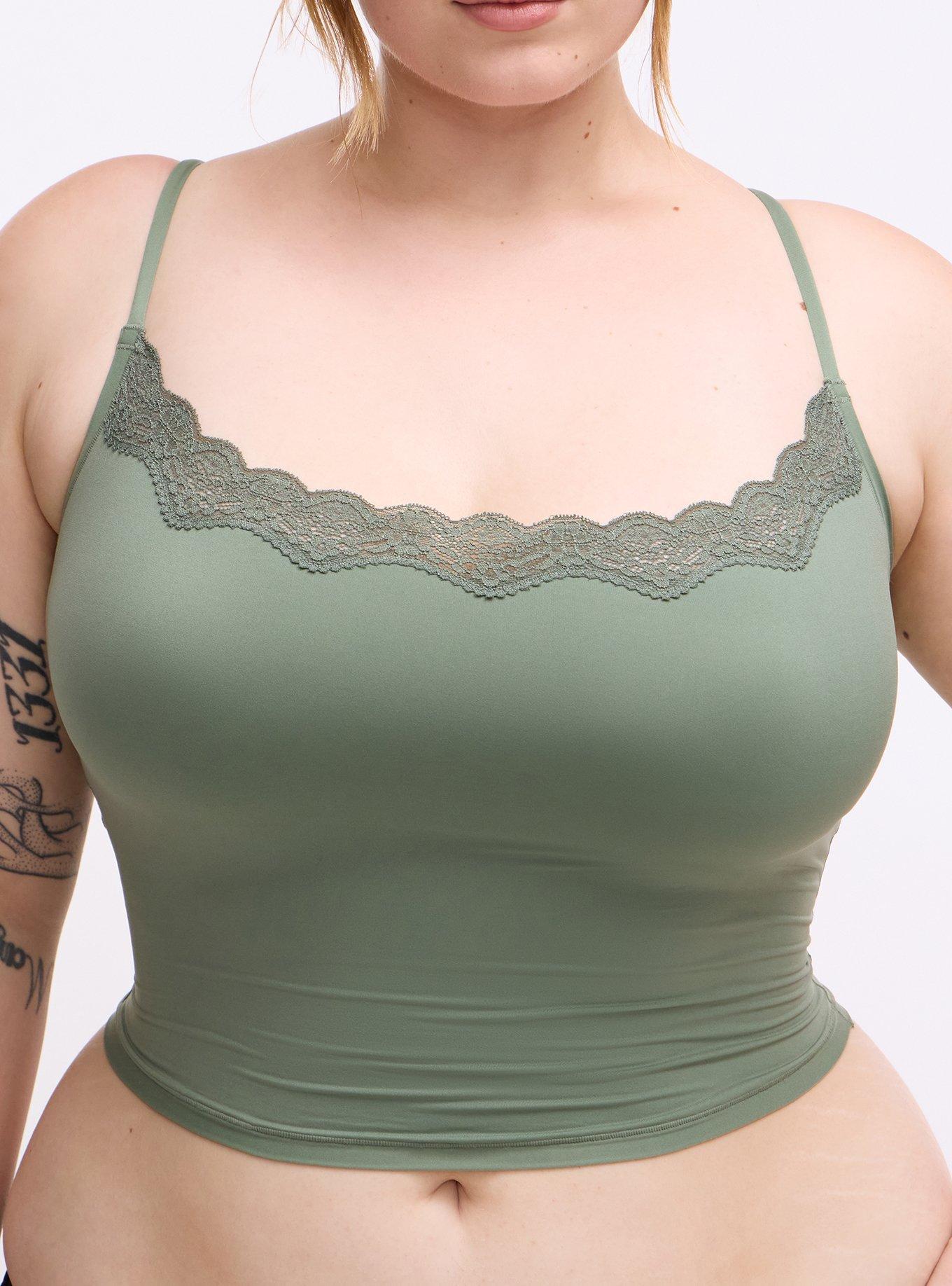 Butter & Lace Crop Tank, AGAVE GREEN, alternate