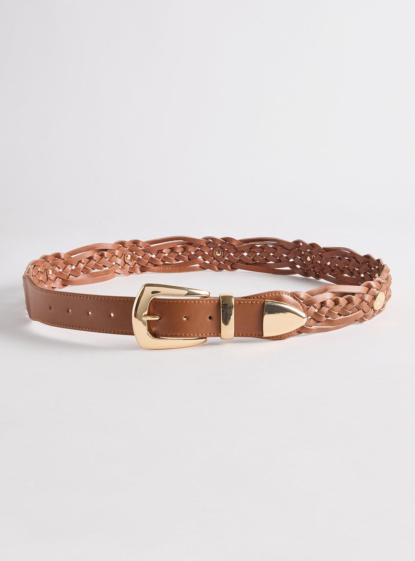 Braided Western Belt, COGNAC, alternate