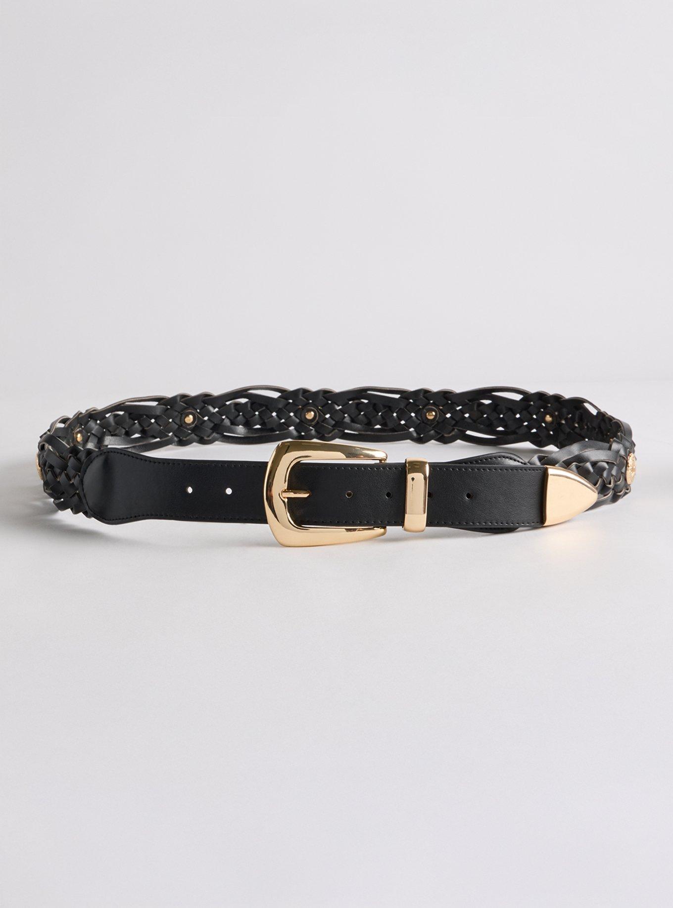 Braided Western Belt, BLACK, alternate