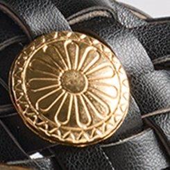 Braided Western Belt, BLACK, swatch